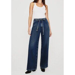 Ag Adriano Goldschmied Jeans Sz 32 Belted Deven Hi Rise Ultra Wide Leg Classic